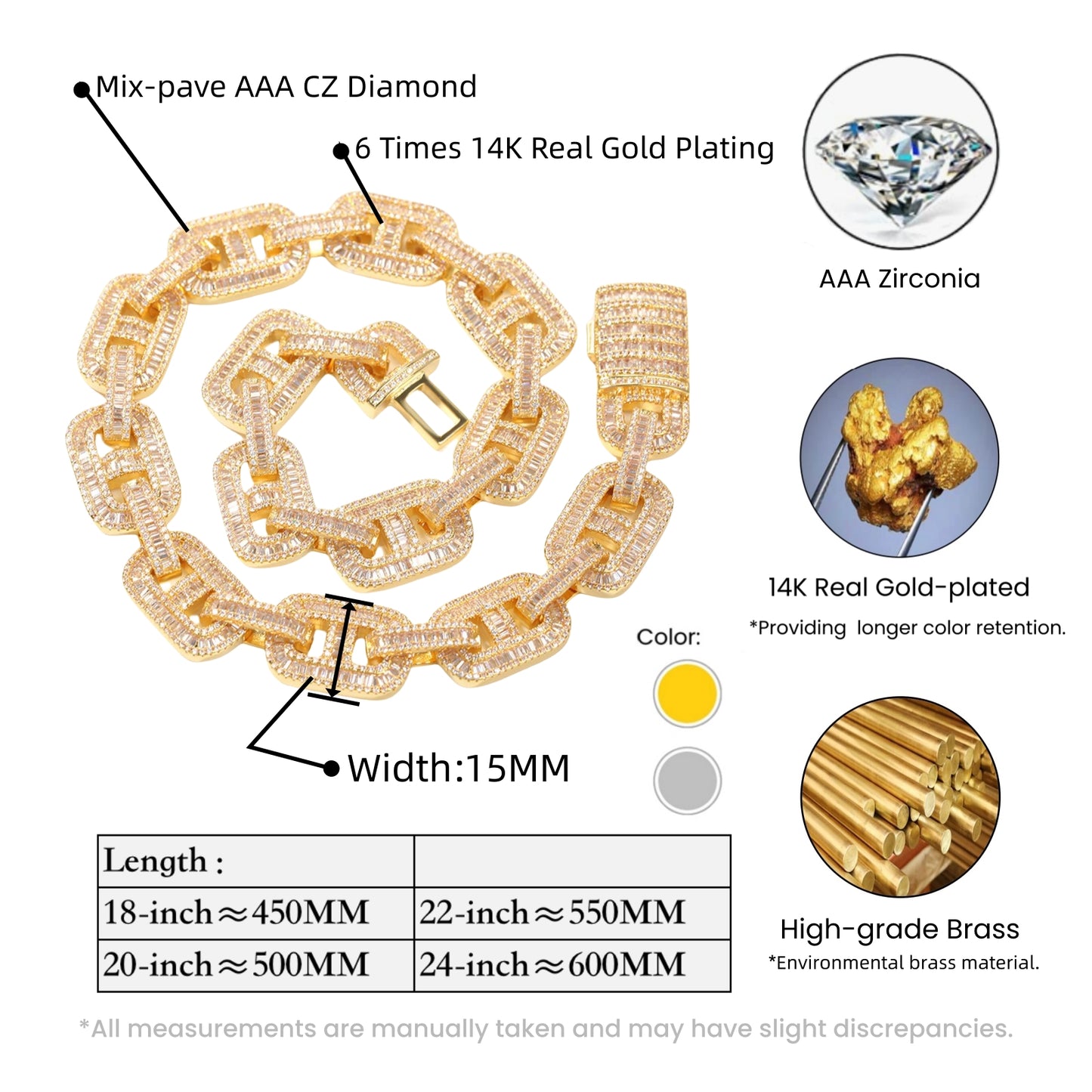 LINK BY LINK | 15MM Iced Anchor Link Chain