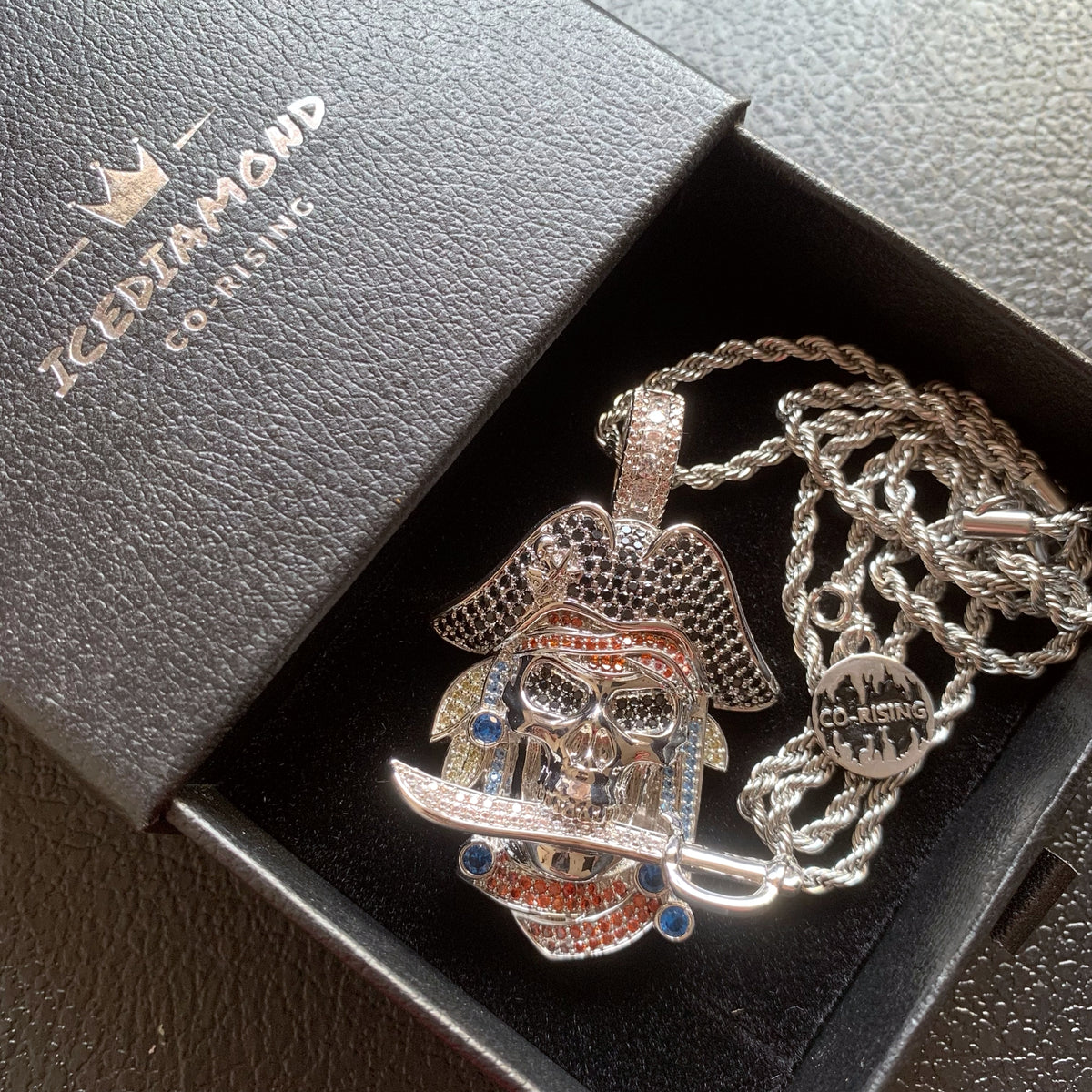 STORM MADE | Iced Pirate Skull Pendant Necklace