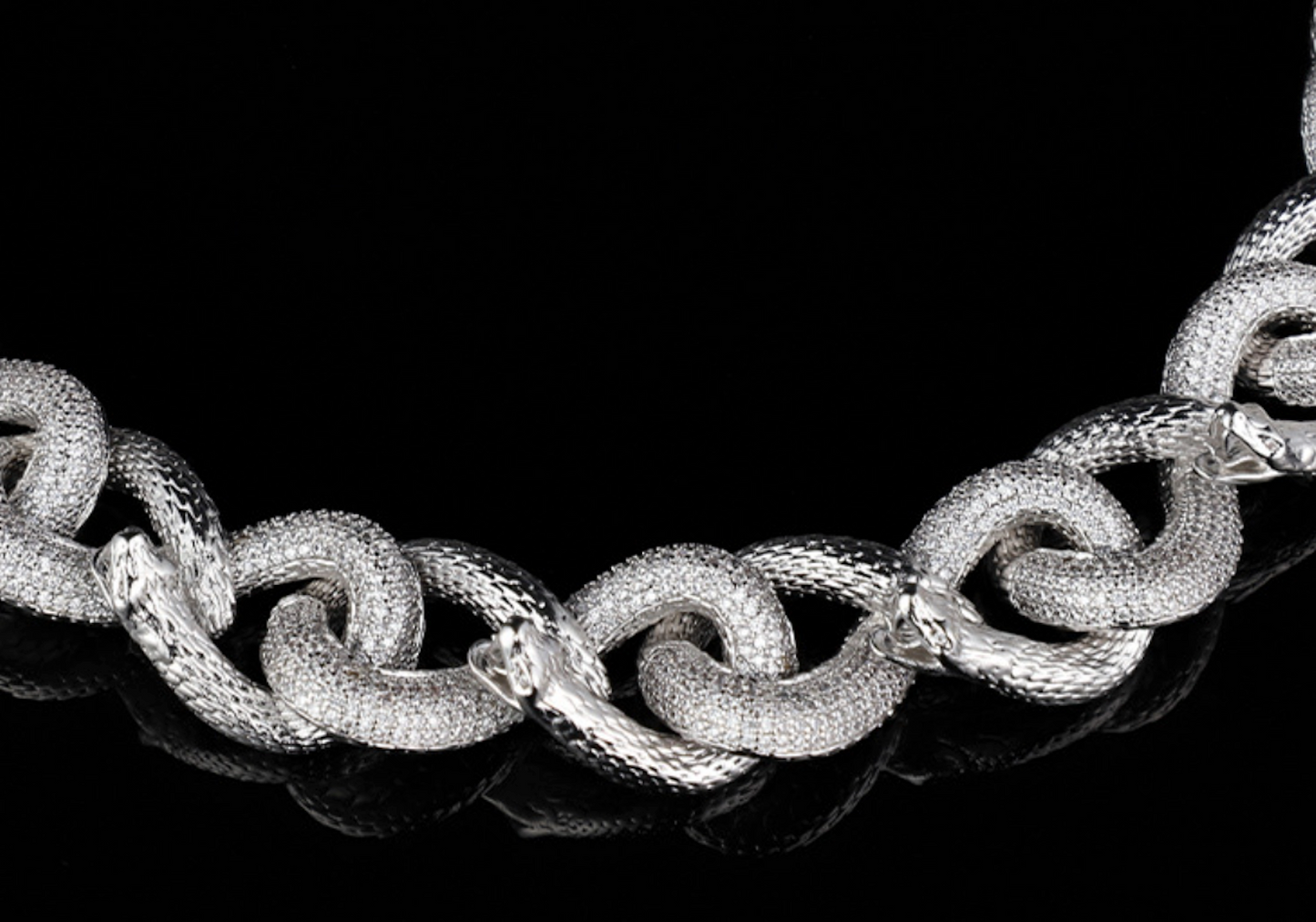 Eternal Serpent Cuban Link Chain Iced Out Snake Chain – Hip Hop Jewelry for Men
