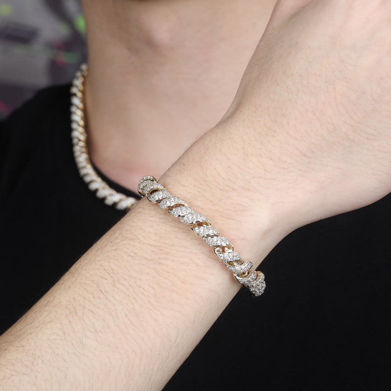 men's bling icediamond chain necklace