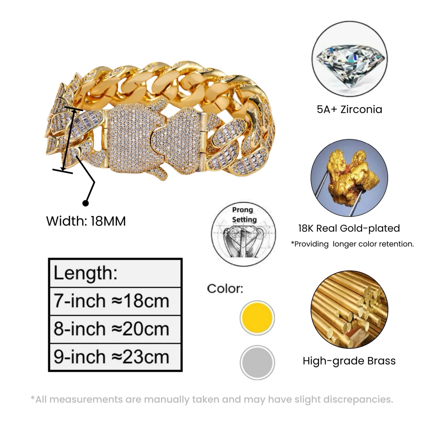 Triple Row Baguette Cuban Bracelet – Luxury Iced Wristwear