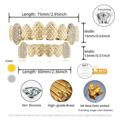 CUT DIFFERENT | 14K Gold Plated Fang Grillz Set