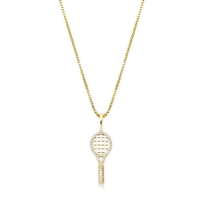 ICEDIAMOND 925 Sterling Silver Tennis Racket Dainty Pendant with 20-inch Box Chain Necklace, Iced Out Bling CZ Diamond Pendant Athlete Fashion Jewelry for Tennis Lover