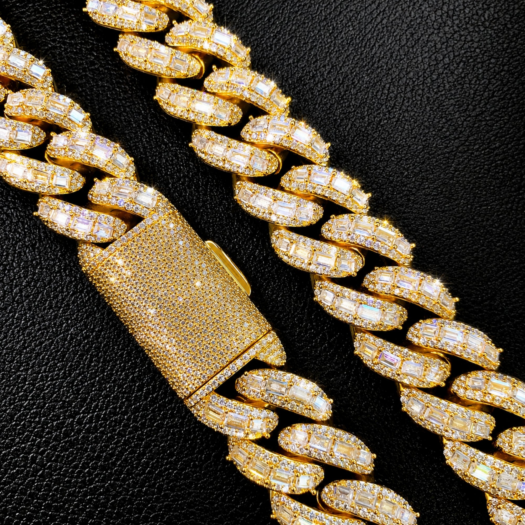 28mm Iced Out Cuban Chain Necklace | ICEDIAMOND