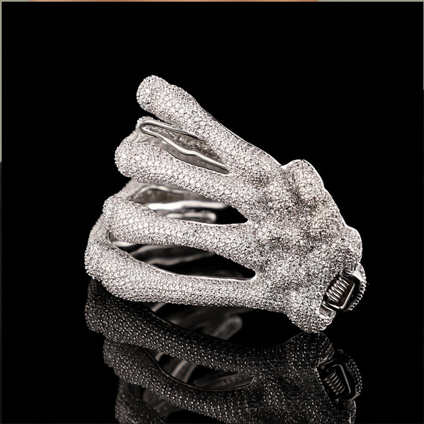 Skeletal Hand Cuff Bracelet – Dark Luxury Statement Jewelry