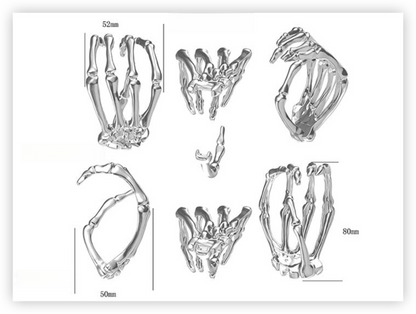Skeletal Hand Cuff Bracelet – Dark Luxury Statement Jewelry