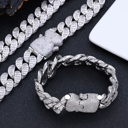 Triple Row Baguette Cuban Bracelet – Luxury Iced Wristwear