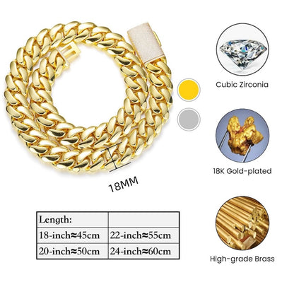 luxury heavy cuban link chain necklace