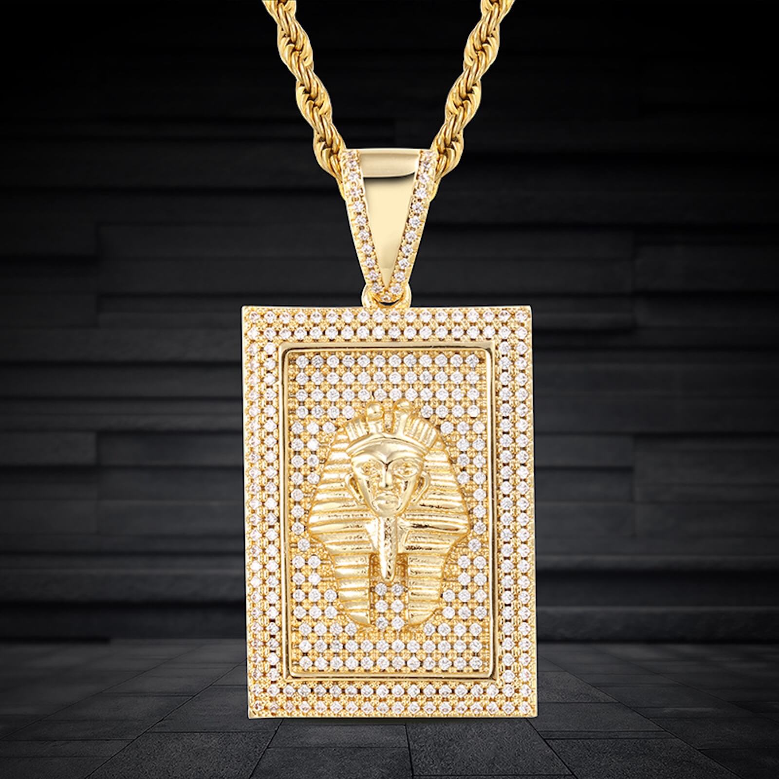 Men's dog tag pendant chain necklace