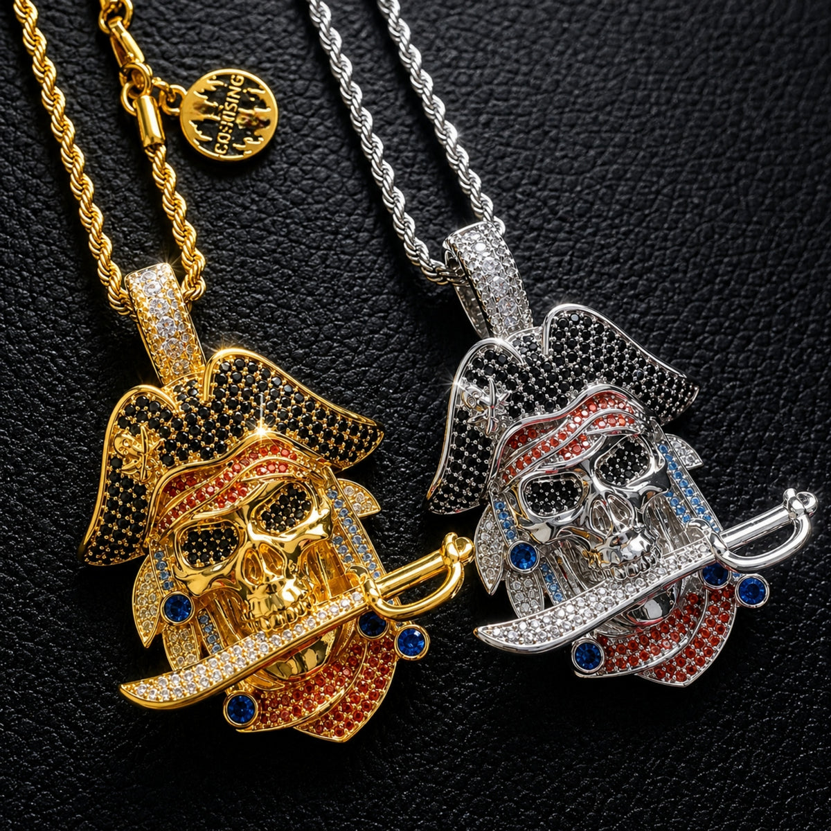 STORM MADE | Iced Pirate Skull Pendant Necklace