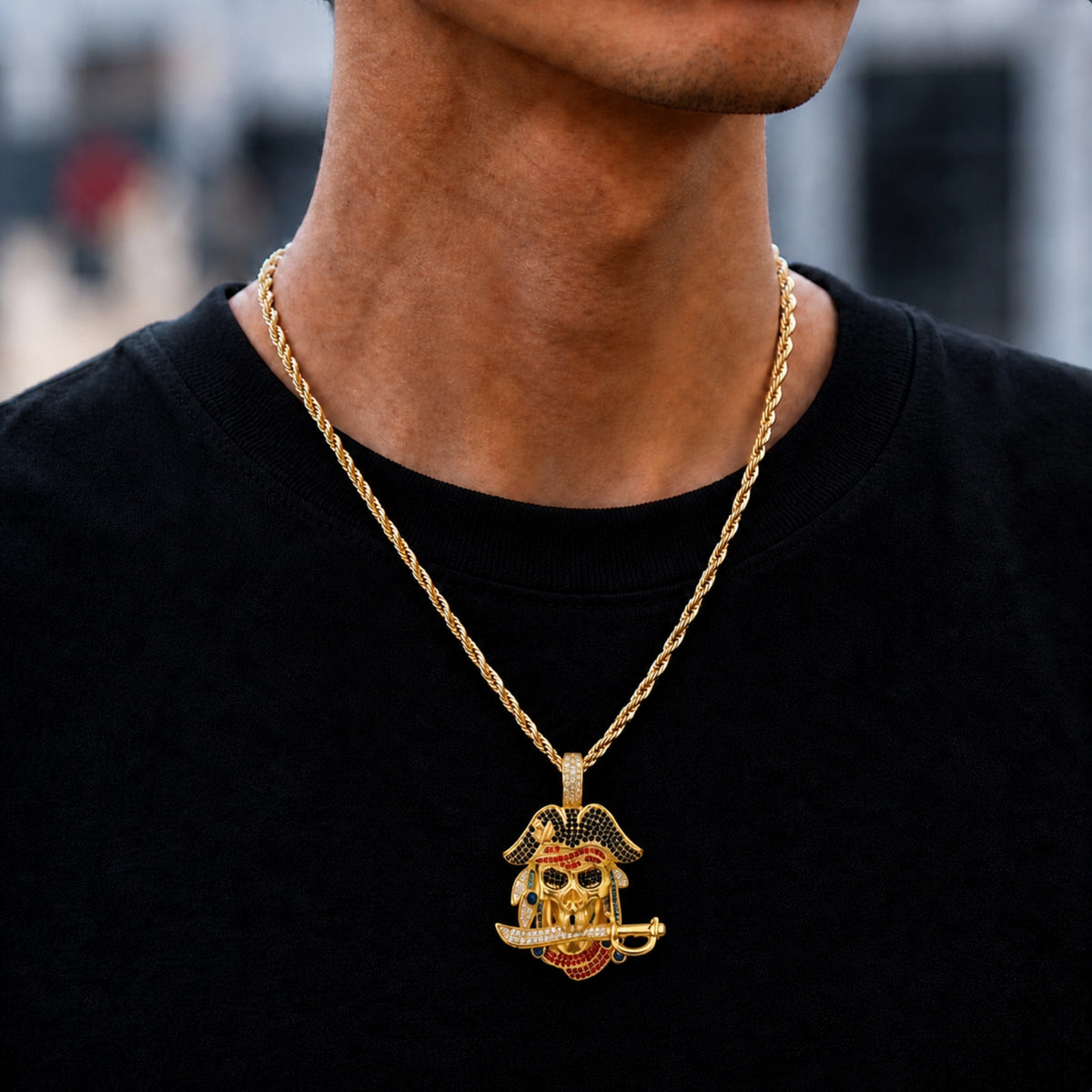 STORM MADE | Iced Pirate Skull Pendant Necklace