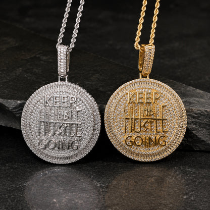 ICEDIAMOND KEEP GOING iced out pendant necklace for men