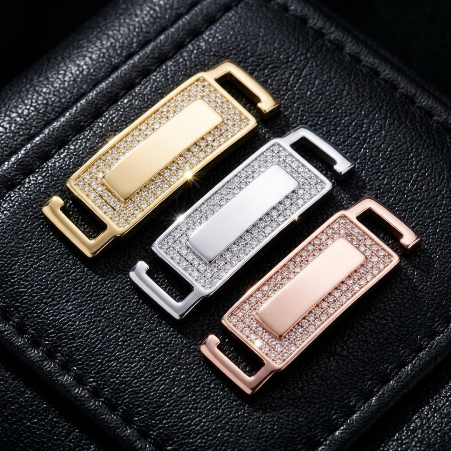 The simpler, the more extraordinary. ICEDIAMOND PURE FORM clip-on sneaker jewelry shoelace charms.
