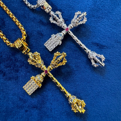 RULE YOUR PATH | Scepter Cross Pendant Necklace