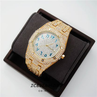 18k gold diamond watch for men