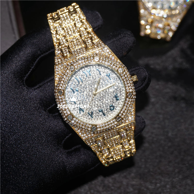 Men's Iced Out Diamond Watch