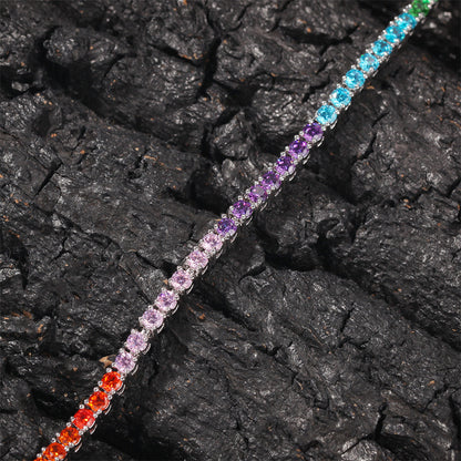 LIVE IN COLOR | Rainbow Tennis Chain & Bracelet