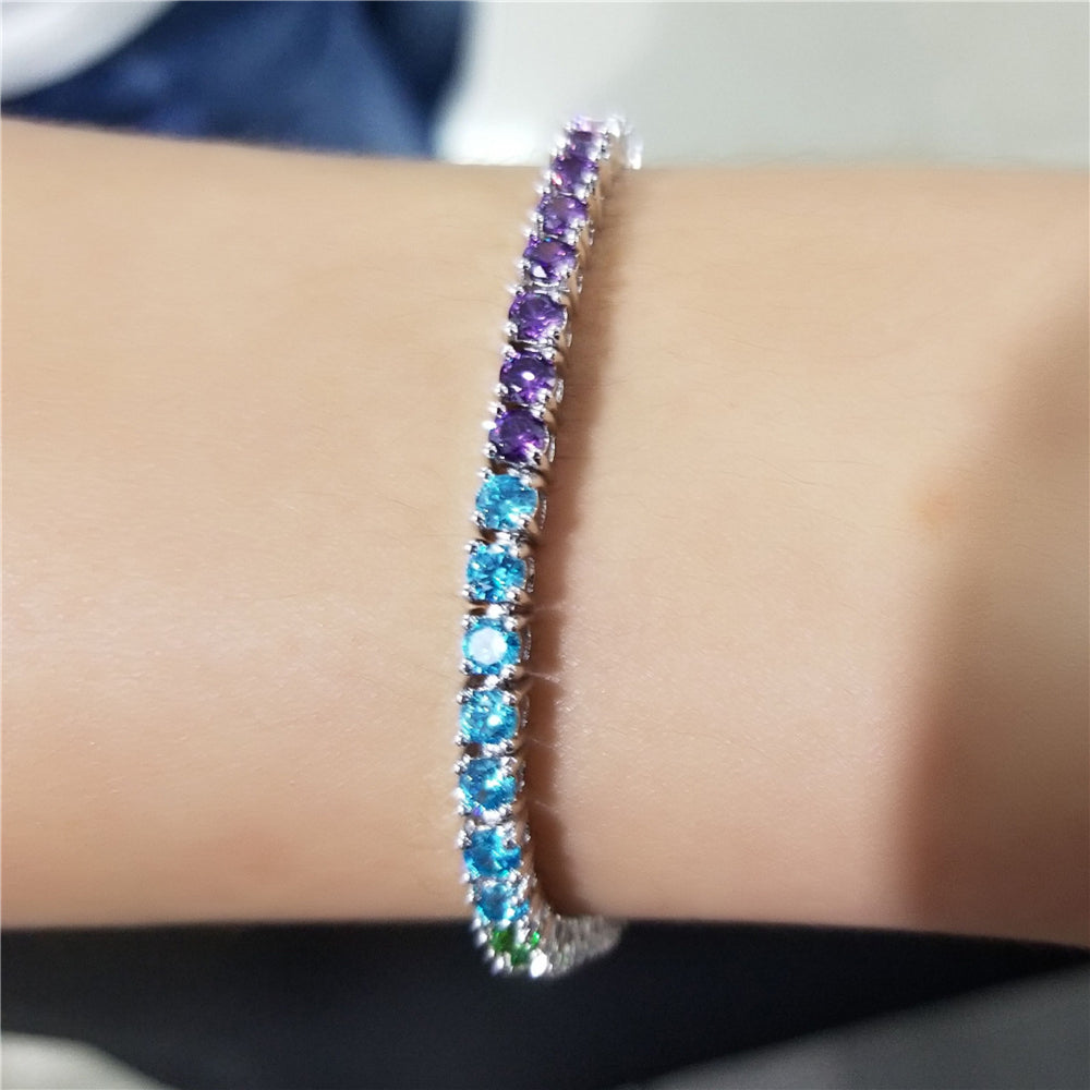 LIVE IN COLOR | Rainbow Tennis Chain & Bracelet