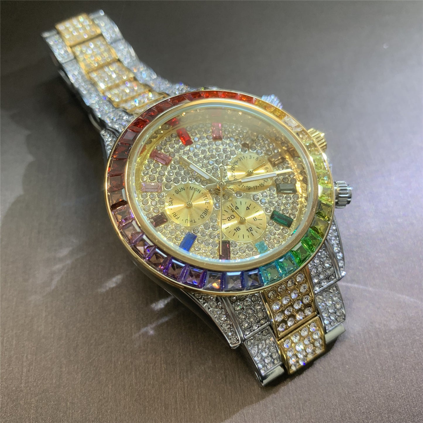 FULL SPECTRUM | 40mm Iced Multi-Dial Quartz Watch