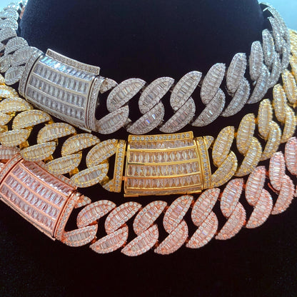BEND THE RULES | 20mm Arc Baguette Cuban Chain
