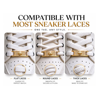Suitable for various types of shoelaces; elevates the look of trendy sneakers.