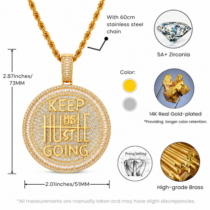 KEEP GOING | Iced Out Statement Pendant Necklace