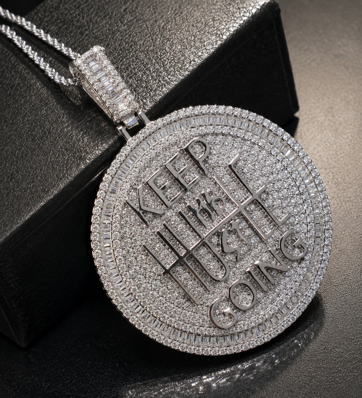 KEEP GOING | Iced Out Statement Pendant Necklace