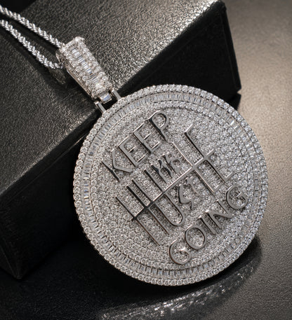 KEEP GOING | Iced Out Statement Pendant Necklace