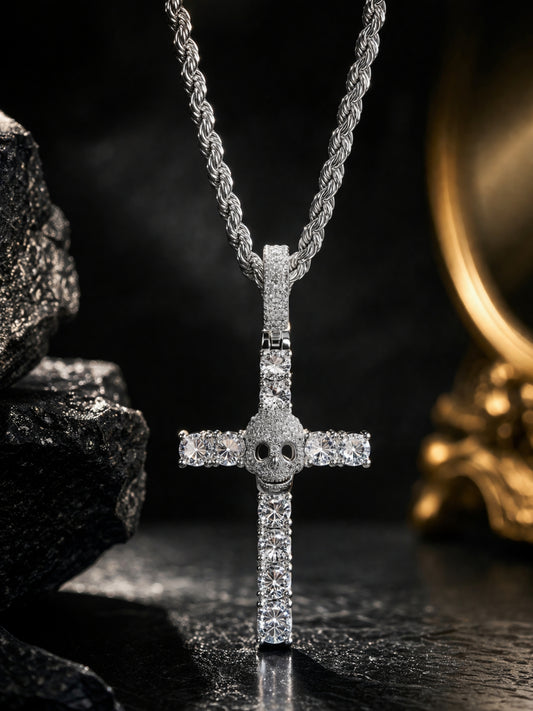 SMILE ANYWAY | Skull Cross Pendant Necklace