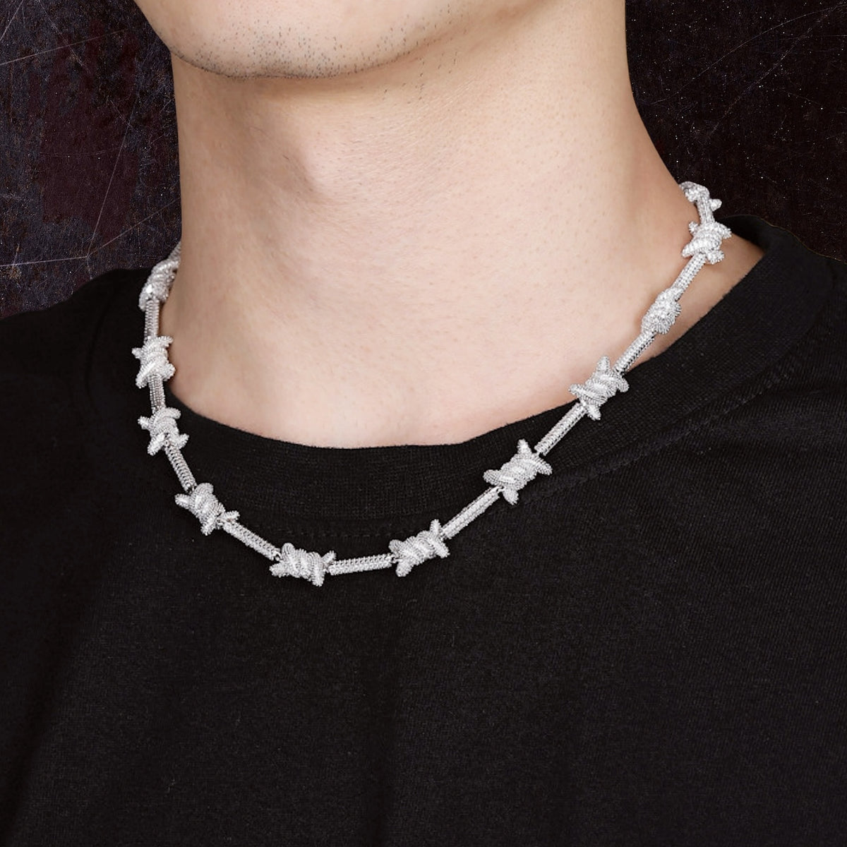 SET BOUNDARIES | 8mm Iced Barbed Wire Chain