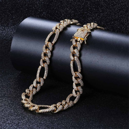 14k gold chain iced out necklace for men