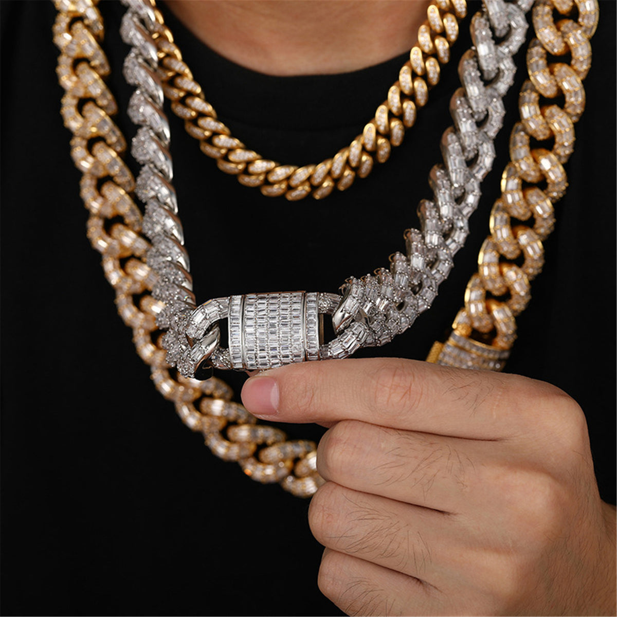 SET THE BAR | 20mm Baguette CZ Iced Cuban Chain