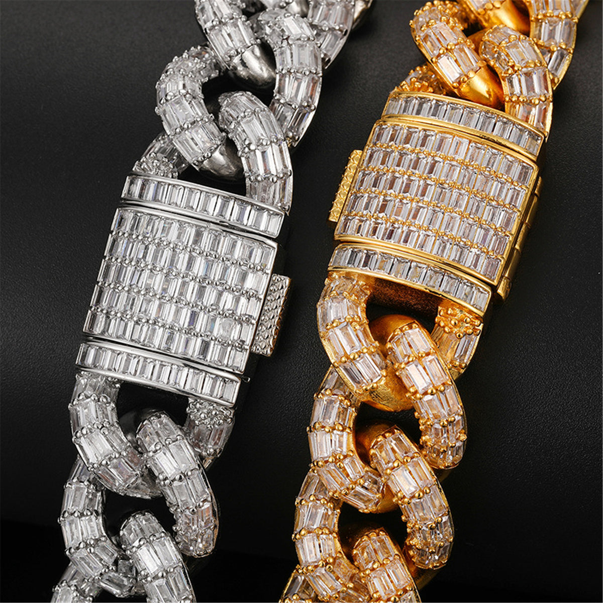 SET THE BAR | 20mm Baguette CZ Iced Cuban Chain