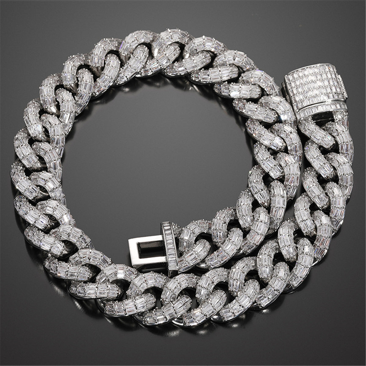 SET THE BAR | 20mm Baguette CZ Iced Cuban Chain