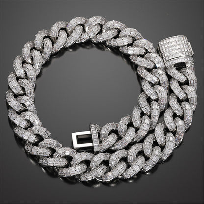 SET THE BAR | 20mm Baguette CZ Iced Cuban Chain