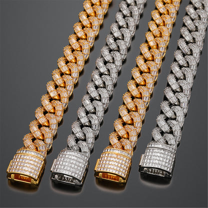 SET THE BAR | 20mm Baguette CZ Iced Cuban Chain