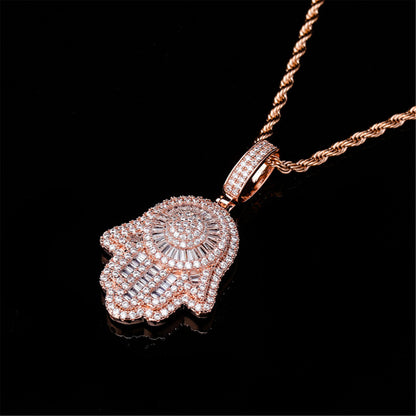 pink gold Amulet pendant necklace