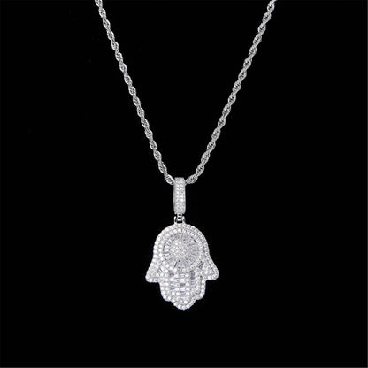 urban fashion iced out pendant chain necklace