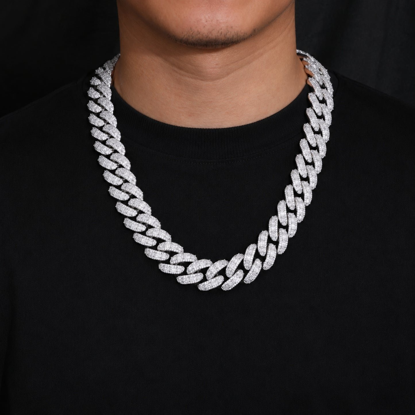 LEAVE AN IMPRESSION | 25MM Bubble Baguette Cuban Chain