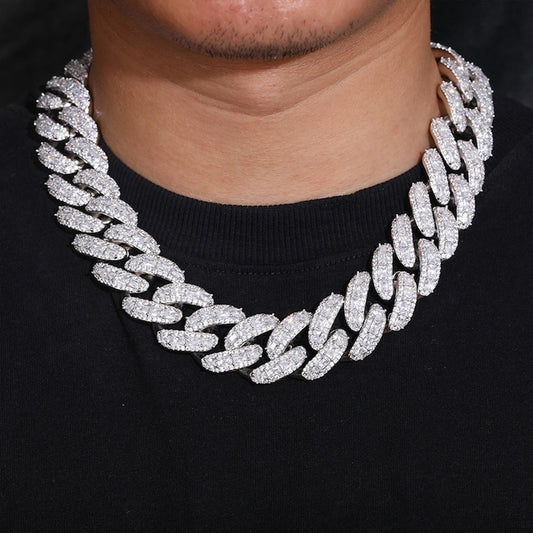 big men cuban link chain diamond necklace