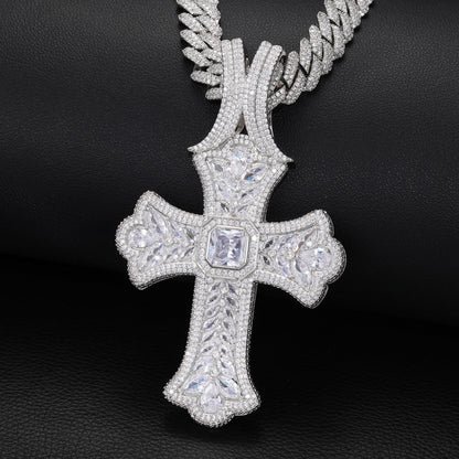 big statement necklace iced out cuban link chain mens iced cross necklace