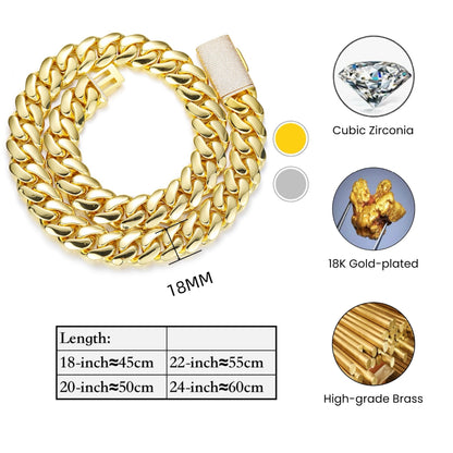 HEAVY PRESENCE | 18mm High-Polish Cuban Chain