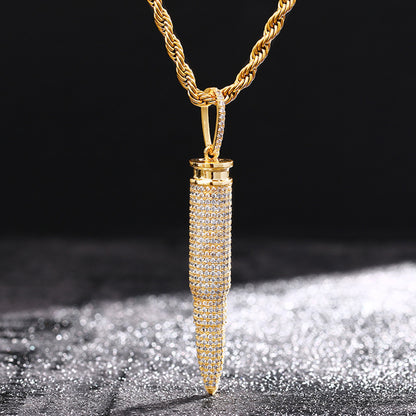 Bullet Pendant Necklace – Bold Streetwear Hip Hop Jewelry for Men
