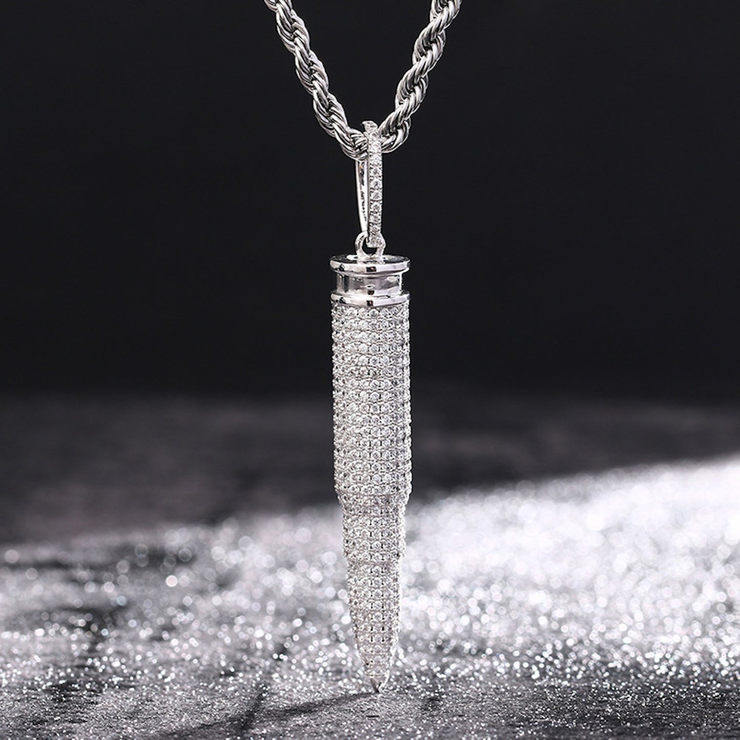 Bullet Pendant Necklace – Bold Streetwear Hip Hop Jewelry for Men