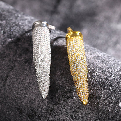 Bullet Pendant Necklace – Bold Streetwear Hip Hop Jewelry for Men