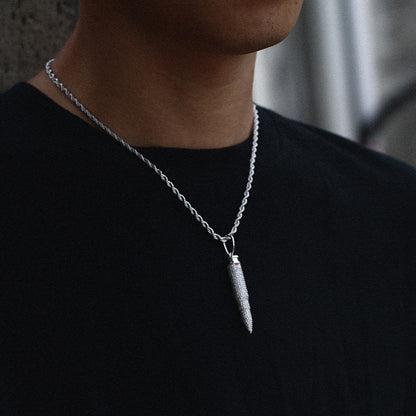 Bullet Pendant Necklace – Bold Streetwear Hip Hop Jewelry for Men