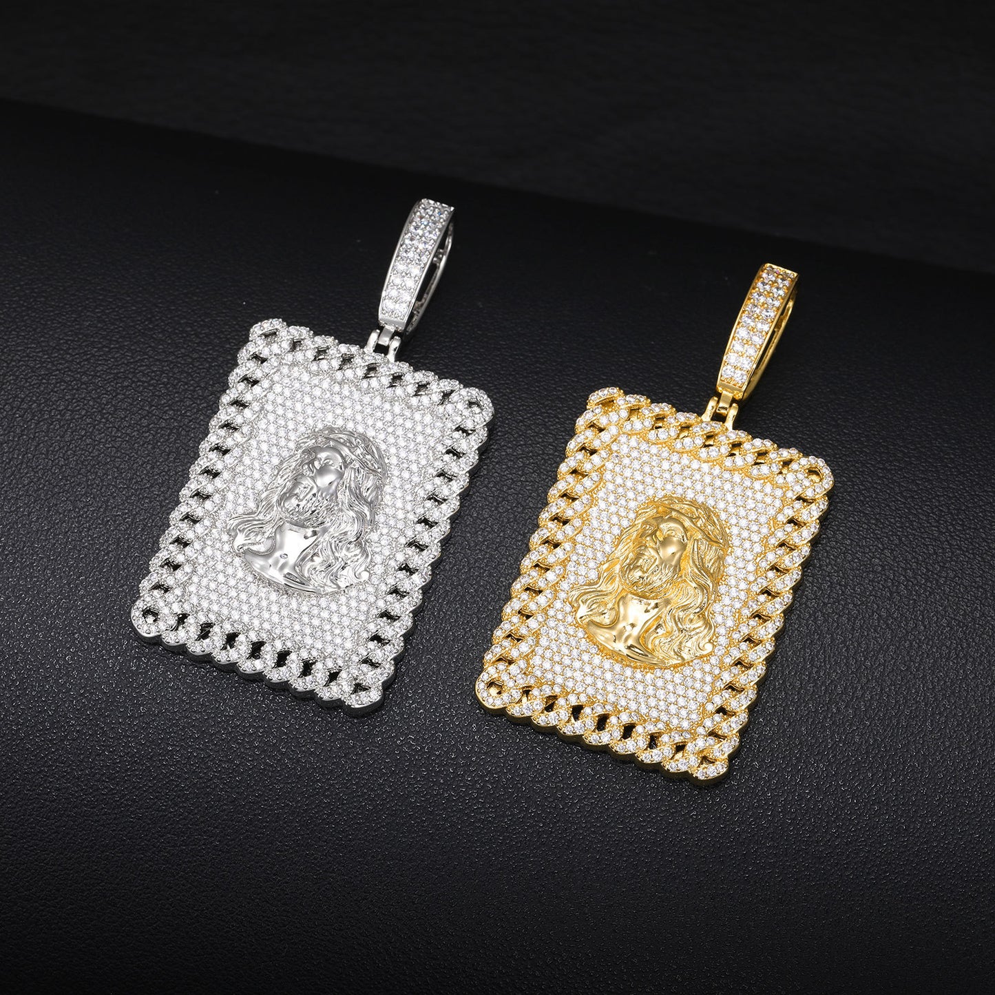Jesus Head Pendant Necklace – Luxury CZ Hip Hop Statement Jewelry for Men