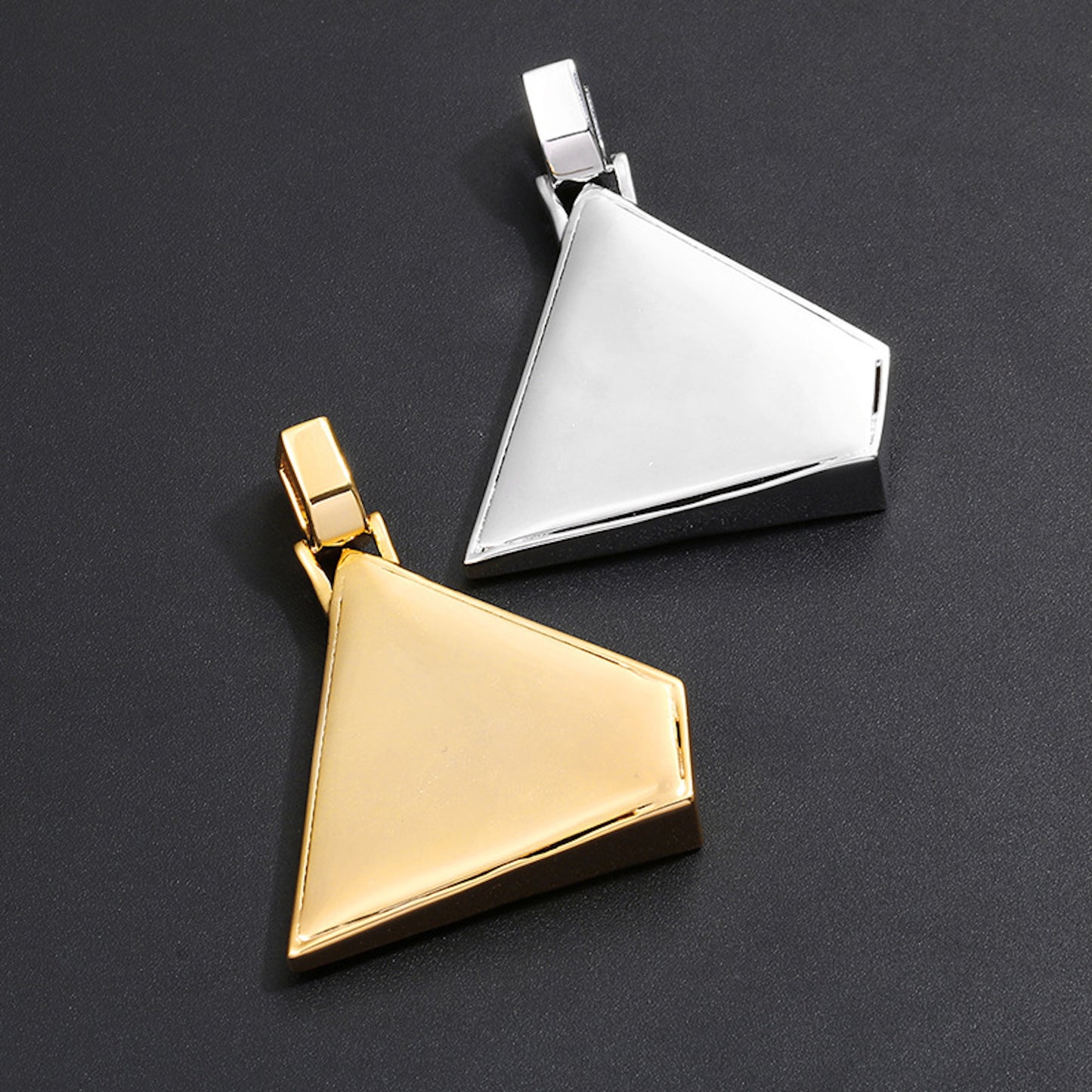 Mystic Pyramid Eye Pendant Necklace – 18K Gold Plated CZ Jewelry