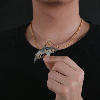 Captured Beast Shark Pendant Necklace – Ocean Inspired CZ Statement Jewelry