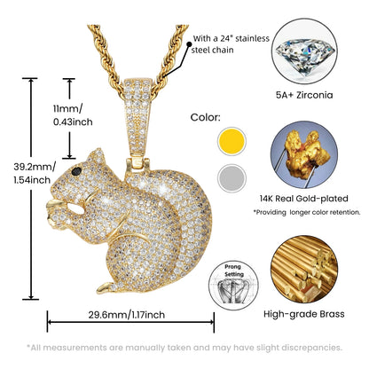 GATHER & GROW | Squirrel Pendant Necklace